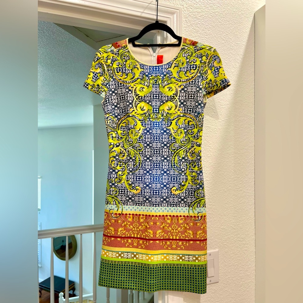 Clover Canyon Printed Short Sleeve Dress S